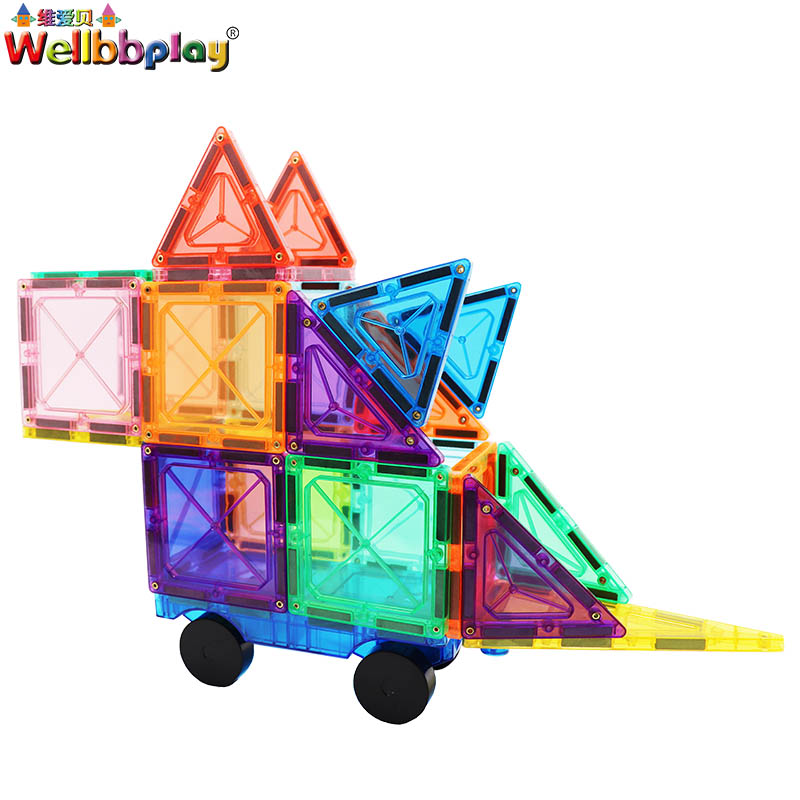 32PCS Early Learning Plastic Magnetic Tiles Building Magnet Block Set Toy Educational Construction Model Toy