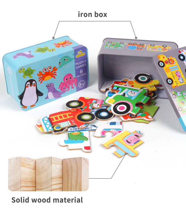 Customized 3-in-1 Magnet 3D Puzzle Book Unisex Montessori Educational DIY Wood Toy Kit Paper Jouet Enfant Kids Toy For Boys
