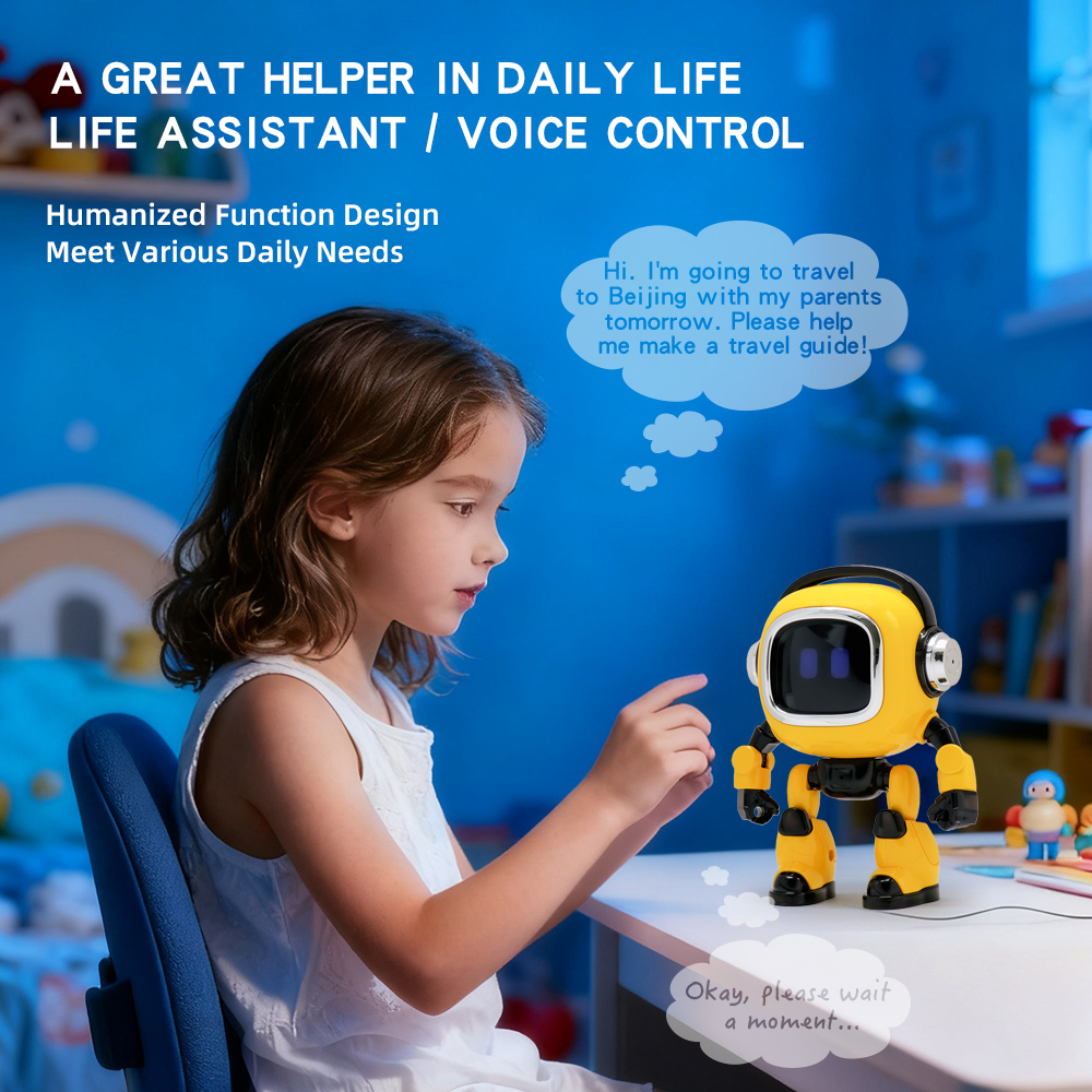 Wholesale Intelligent WiFi Plastic Robot Toys Kids Educational Voice Control Interactive Desktop AI 37 Languages Battery Color