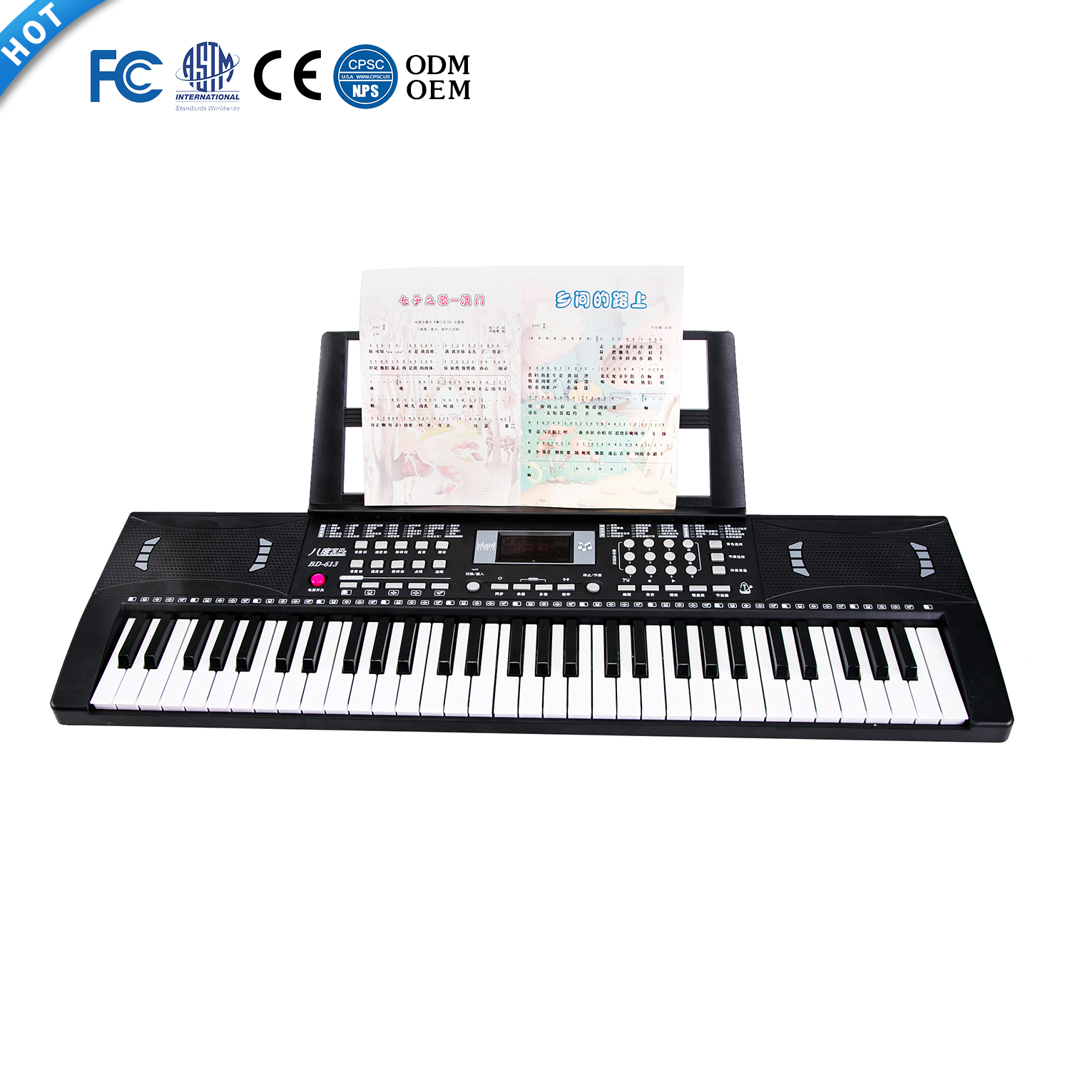 Toy Music Keyboard 61 Keys Digital Keyboard Electronic Organ Toy Musical Instruments Portable Microphone Keyboard On Sale