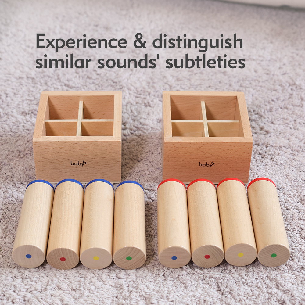 Wooden Montessori Educational Toys for Toddlers 1-3 Years Sensory Sound Box Auditory Toy