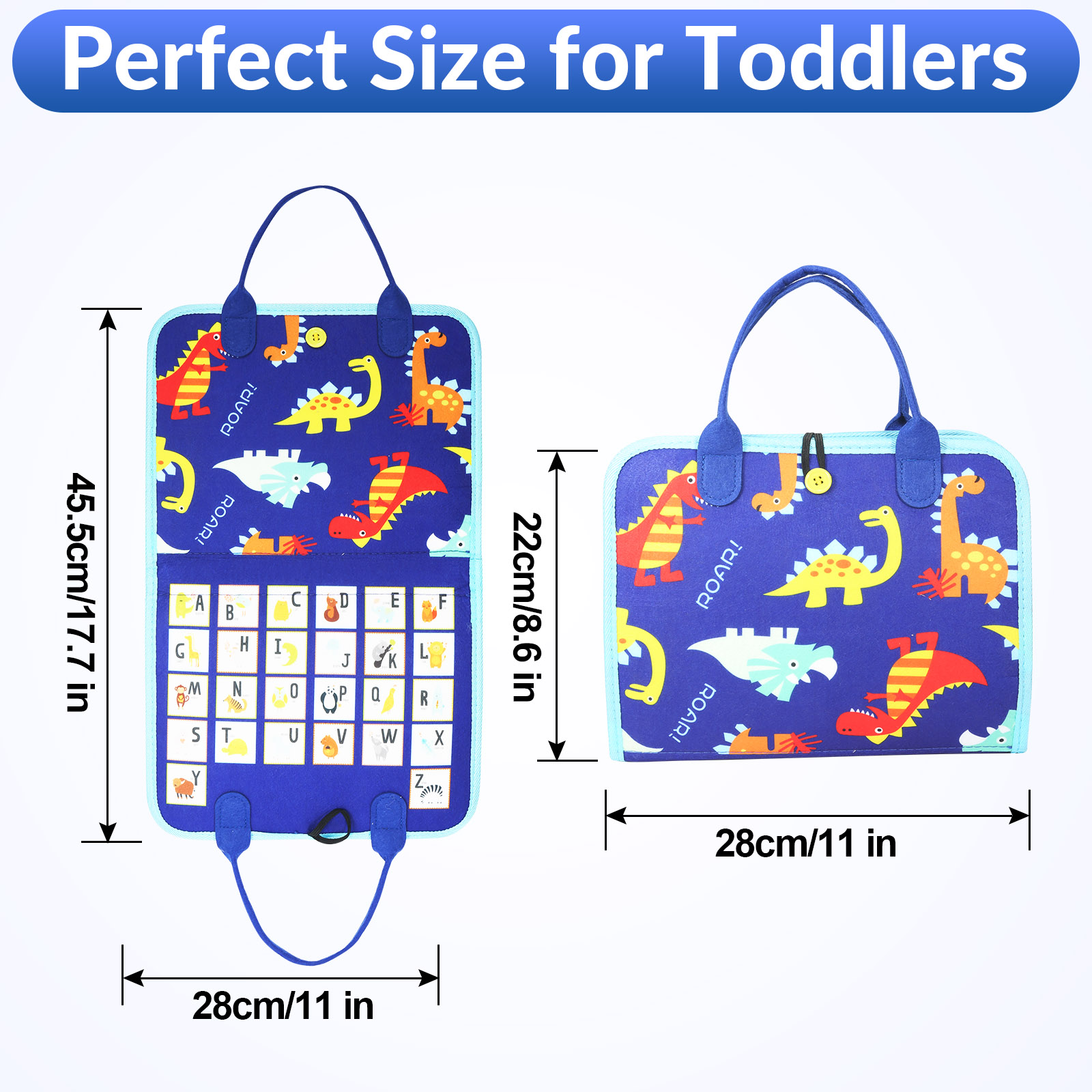 New Design Fabric Sensory Felt Busy Board Baby Dressing Learning Cloth Felt Busy Book Toddler Travel Activities Book