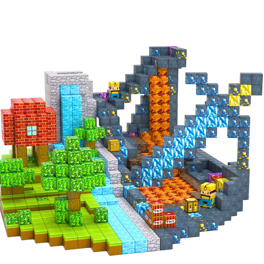 Magnetic Plastic Building Blocks STEM Educational Toys for Kids Montessori Sensory Toys Custom LOGO &amp; Bulk Wholesale