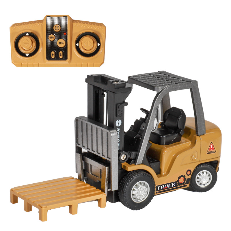 Mini Remote Control Forklift Crane Metal 1:64 Engineering Vehicle Toy Liftable Forklift AI