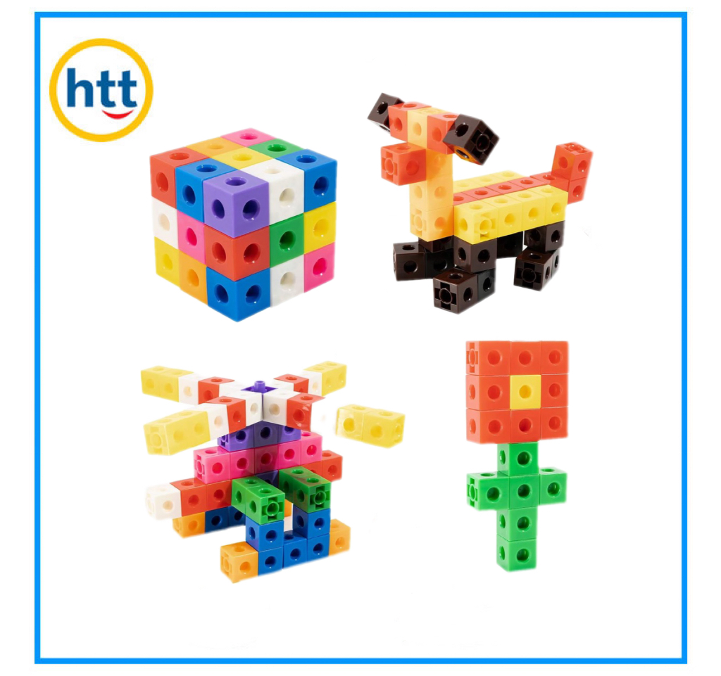 100PCS 10 Colors Multilink Linking Cubes Educational Toy Plastic Kid Toy Mathematics Games Puzzle Toys