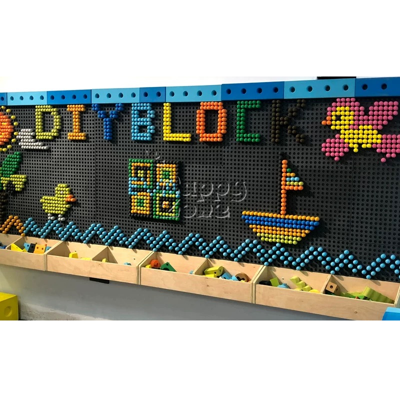 Wholesale Interactive Large Puzzle EVA Building Blocks Panel Indoor Playground Wooden Wall Kindergarten Early Education Play Toy