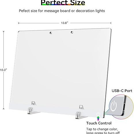 Erasable DIY Drawing Writing Board For Kids With Rechargeable Luminous Light And Scratch Resistant Surface