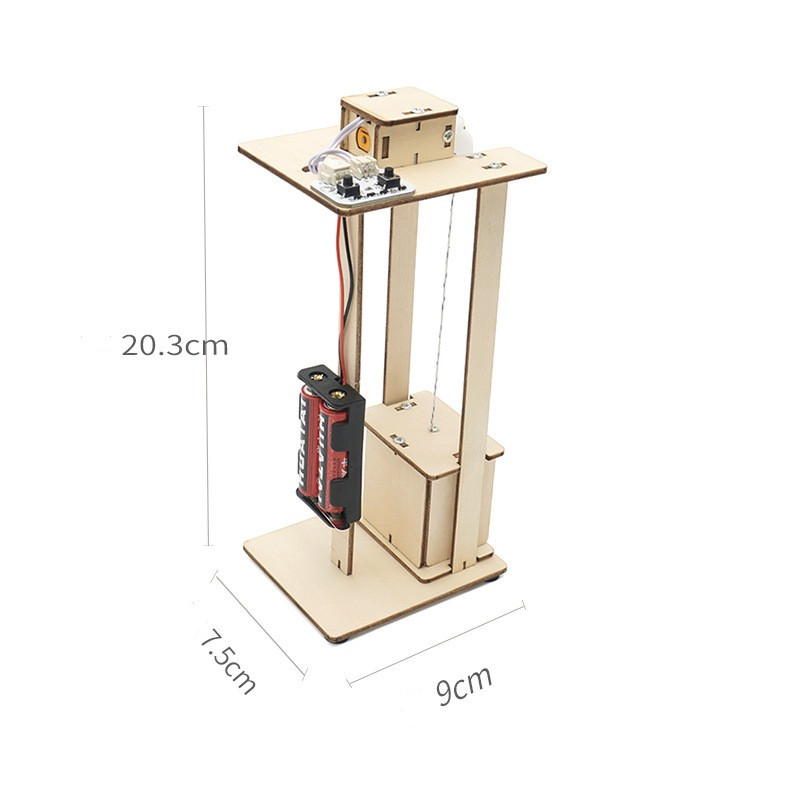 Factory Sale Wooden Diy Elevator Science Experiment Kits Stem Educational Kids Toys