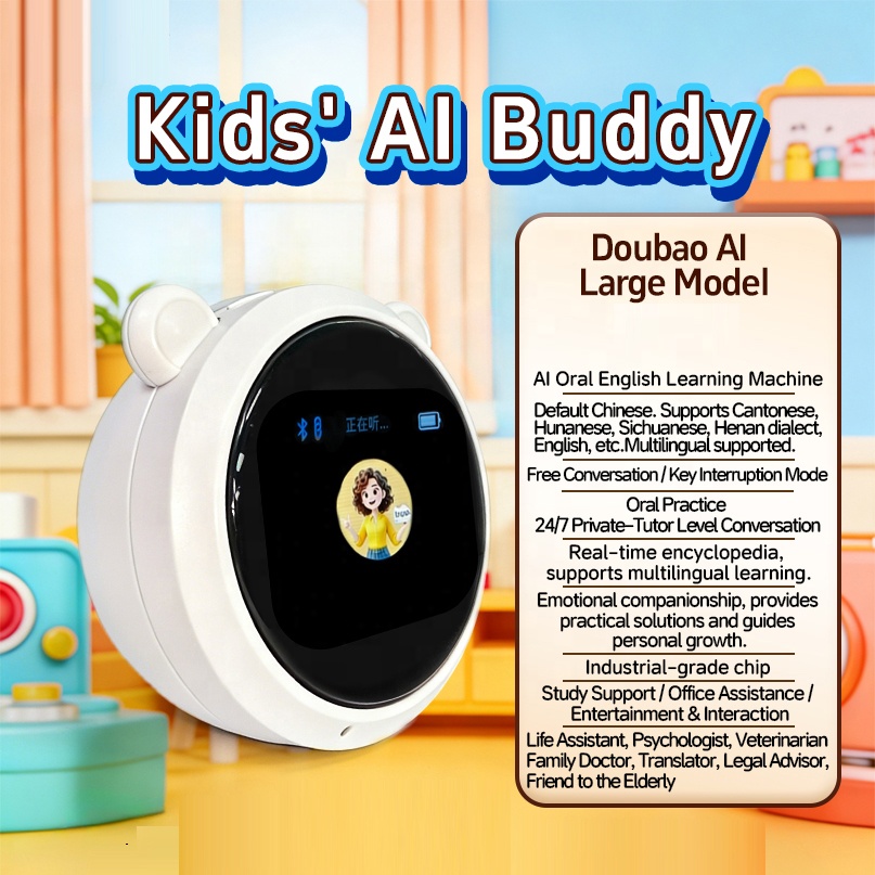 Portable AI English Speaking Learning Machine Intelligent Voice Dialogue Companion Oral English Practice Learning Companion Toy