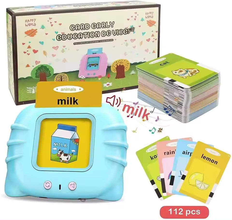 OEM Korean Bilingual Phonics Talking Flashcards 510 Words Speech Educational Game Language Card Reader Toys for Children 3 to 6
