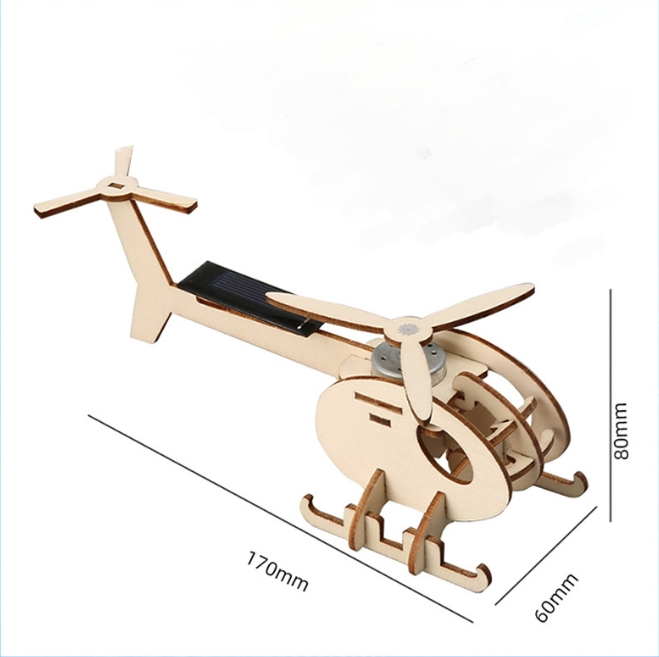 Handmade DIY airplane, solar powered helicopter technology, small production, Steam science experiment, educational toys