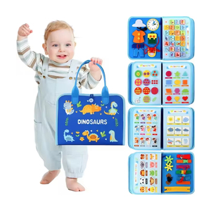 Factory Felt Sensory Educational Toys Study Busy Board Funny Toddler Montessori Foldable Felt Busy Board