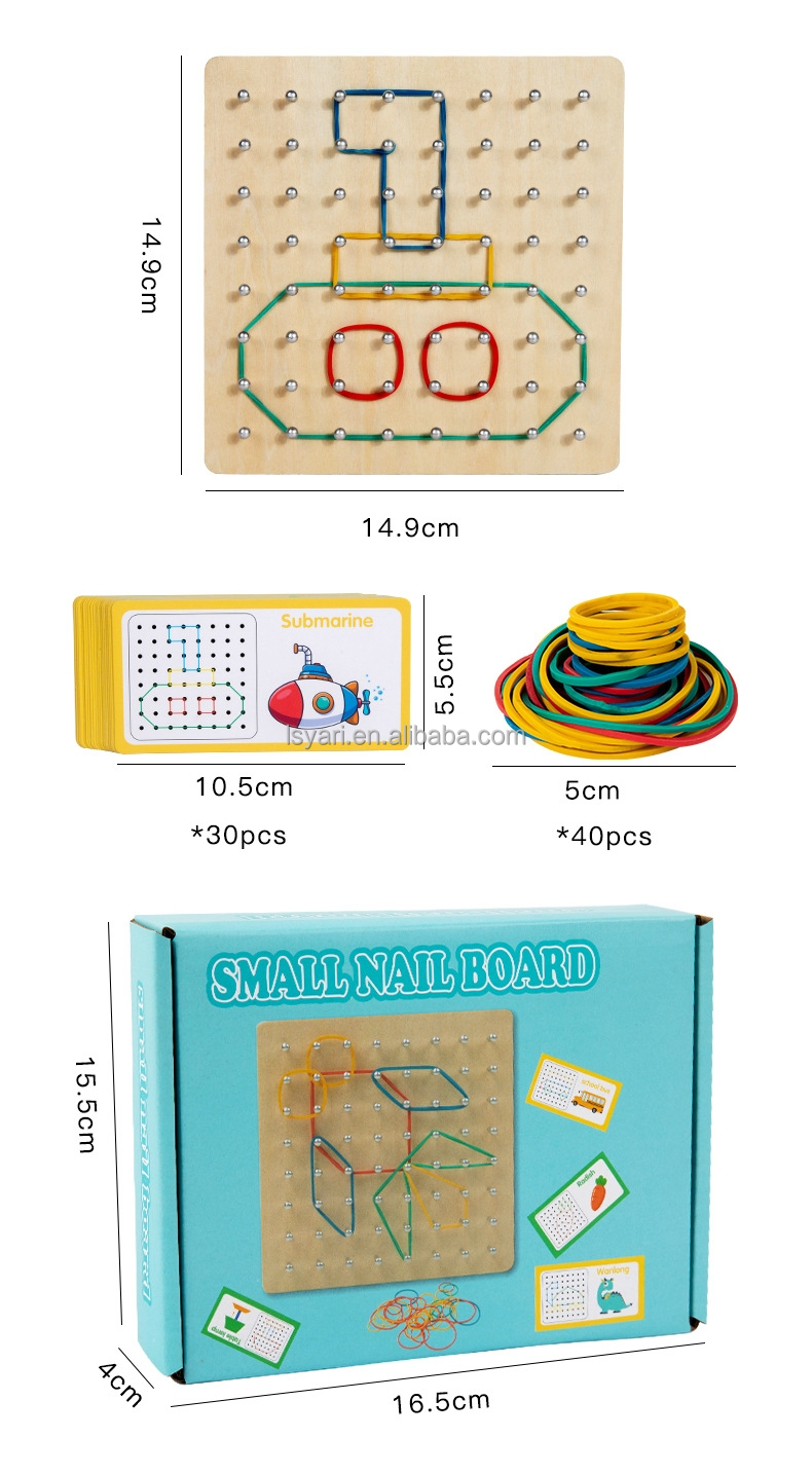 Wooden Geoboard Detail 8