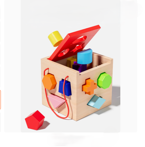 Colorful Wooden Preschool Education Math Learning Montessori Toy Building Pattern Blocks Toys for Kids