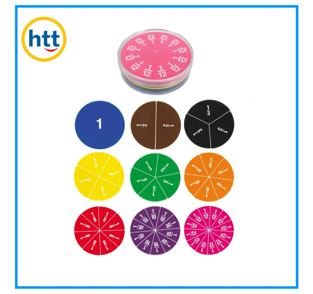 Custom Puzzle Kids Education Toys Mathematics Teaching Aids Magnetic Fraction Toy Set