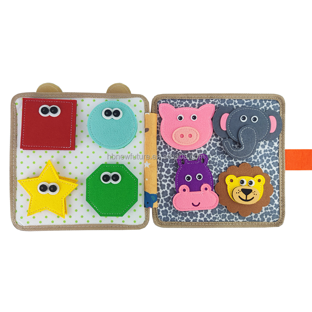 OEM ODM Wholesale Montessori Felt Toys Animals Theme Sensory Fabric Quiet Book Busy Book with CE CPC Certificate for Toddlers