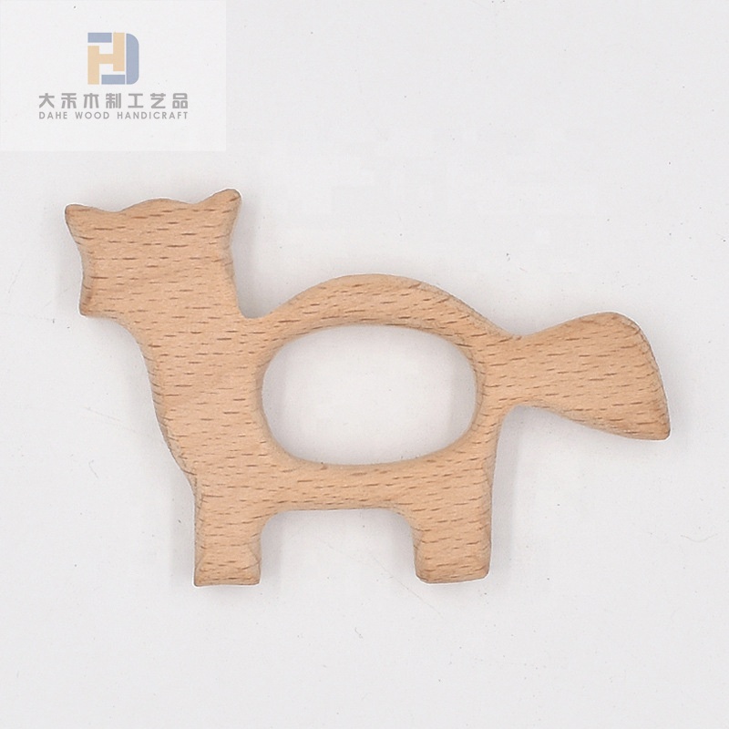 Natural Wooden Baby Teether Toy Forest Animal Classic Baby Rattles Fine Motor Development Sensory Skills Handmade Wooden Toys