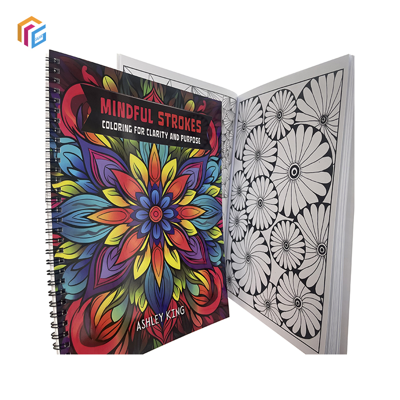 Custom OEM Printing Cheap Bulk Perfect Binding Flower Drawing Painting Coloring Book For Adult And Children