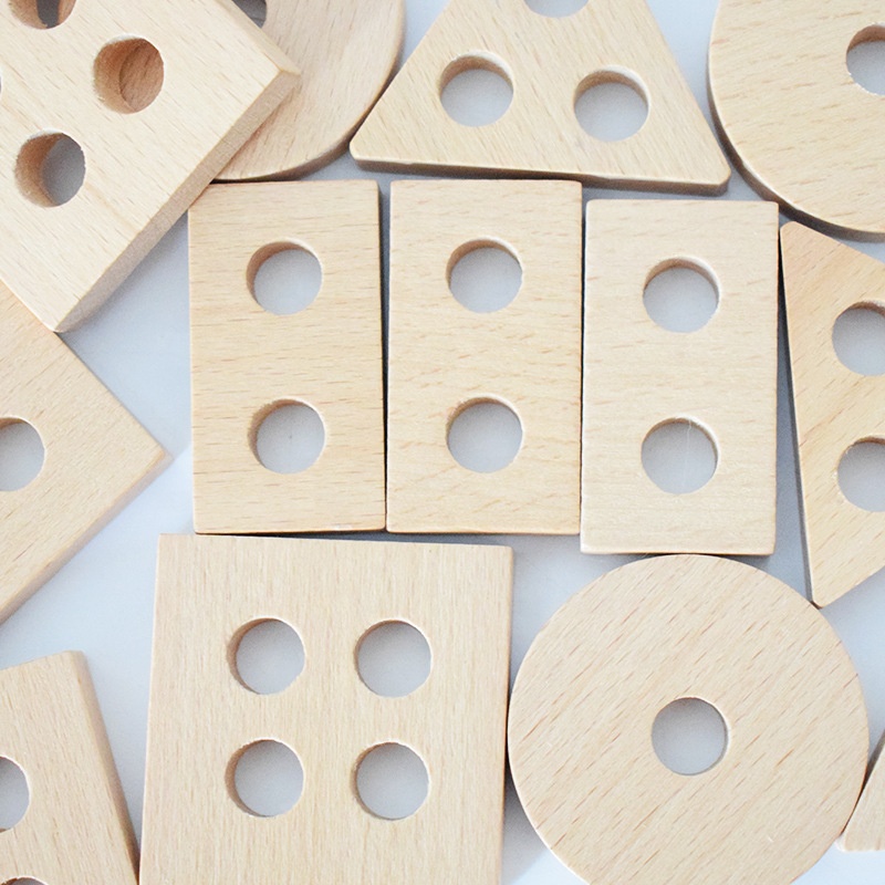 Kids Wooden Toys Montessori Geometry Shape Cognitive Practicing Matching Game Puzzle Wooden Toy Early Educational Toys for Child