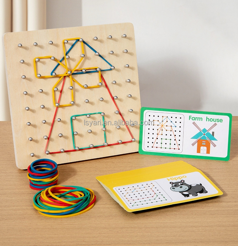Wooden Geoboard Detail 5