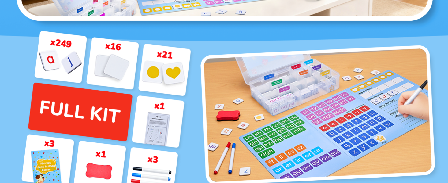 Magnetic Phonics Tiles Detail 2