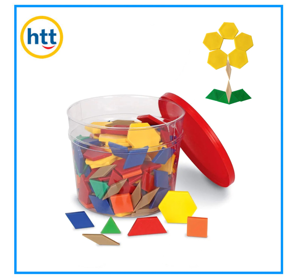 Wholesale Plastic Mathematics 6 Shape Geometry Pattern Blocks, Math Toy, Kids Learning Toy China Htttoys Manufacturer