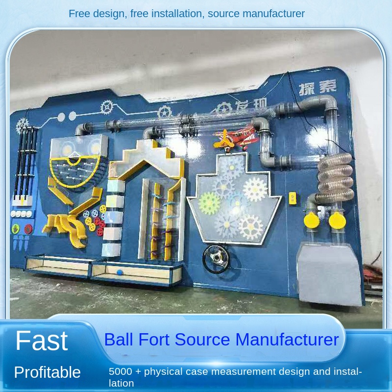 Children's Interactive Science Education Puzzle Ball Music Castle Wall Toys Pipe Game Equipment Jds Model 11-137 Indoor Use