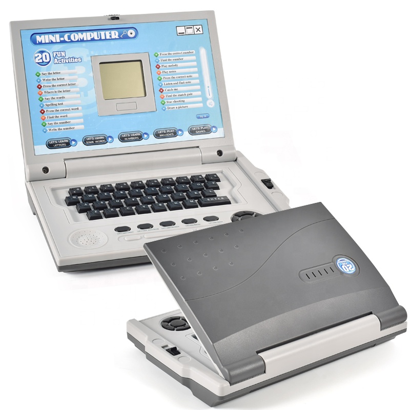 Samtoycn 20 Function Simulation Children English Language Early Educational Laptop Toy Kids Computer Toy With Led Display
