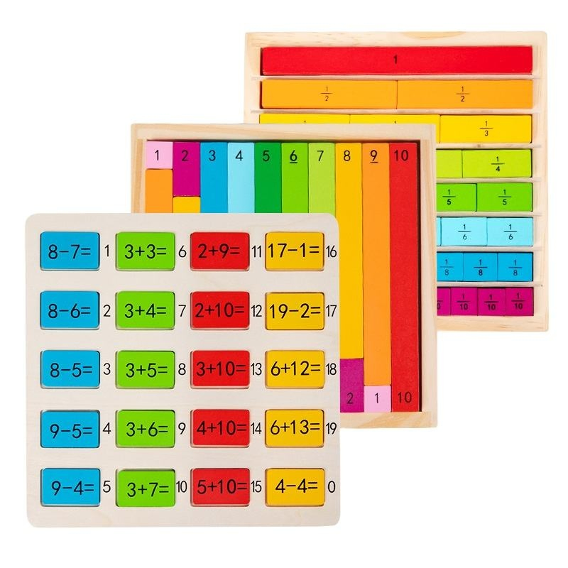 Mathematics Addition Subtraction Operation Fraction Learning Building Blocks Kids Counting Number Toys
