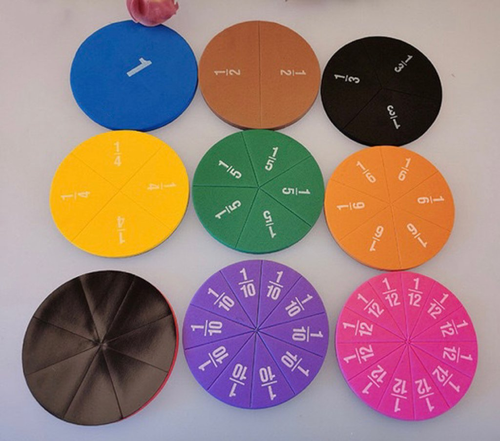 Custom Puzzle Kids Education Toys Mathematics Teaching Aids Magnetic Fraction Toy Set
