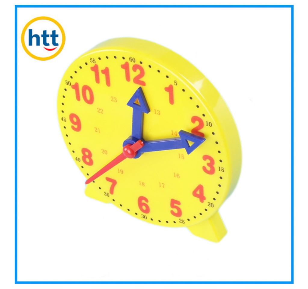 School Teaching Mathematics Clock Model, Plastic Toy Clock for Kids
