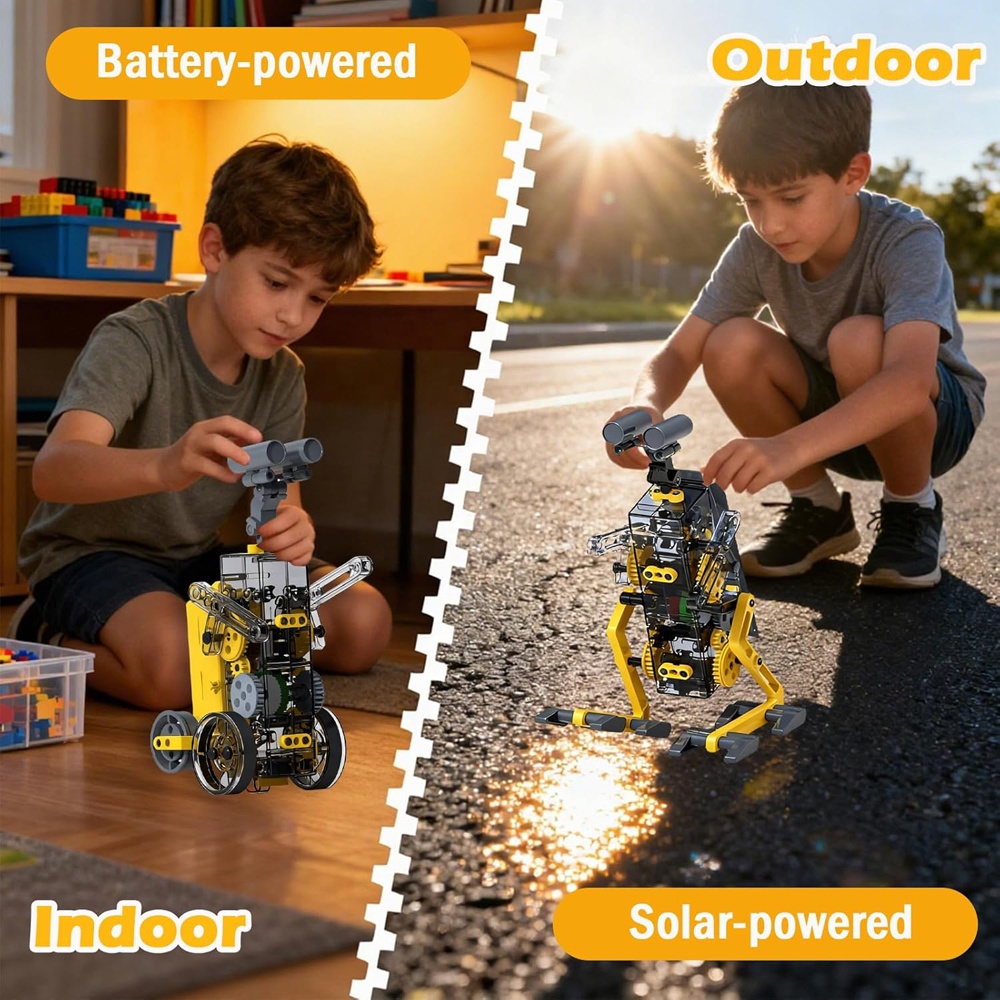 25 in 1 Educational Tech Solar Powered Robotic Kits STEM Science Experiment Solar Energy Robot Projects Engineering Building Toy