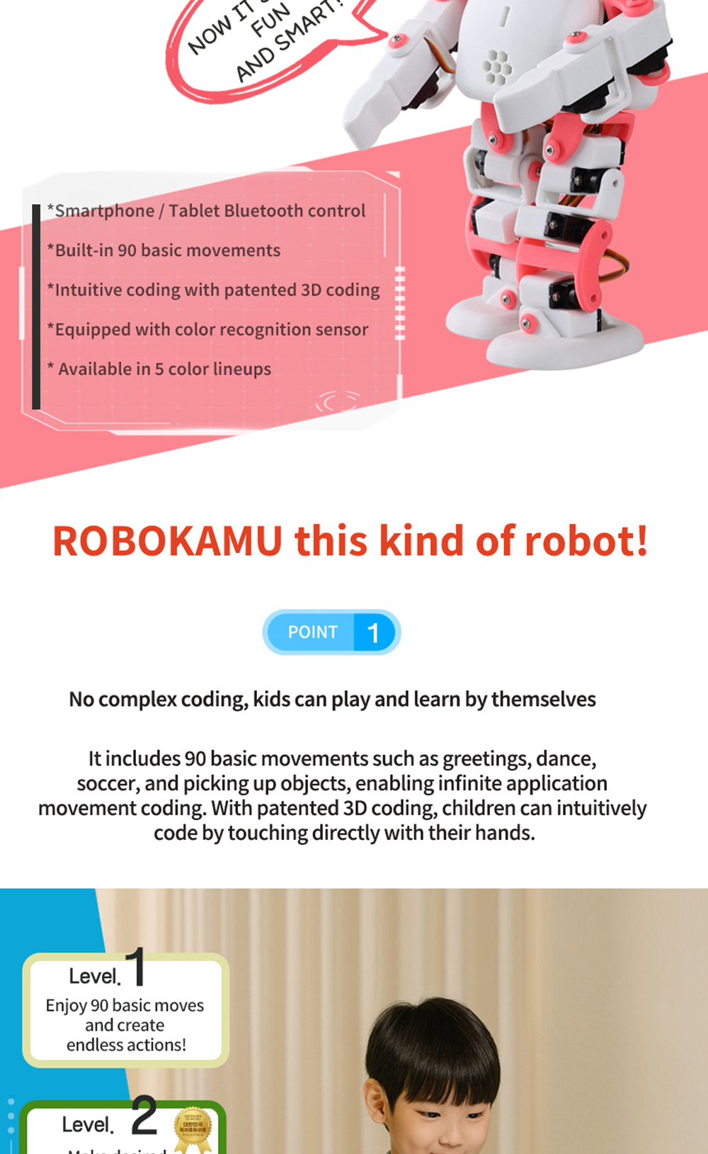 RoboKamu Coding Robot Features