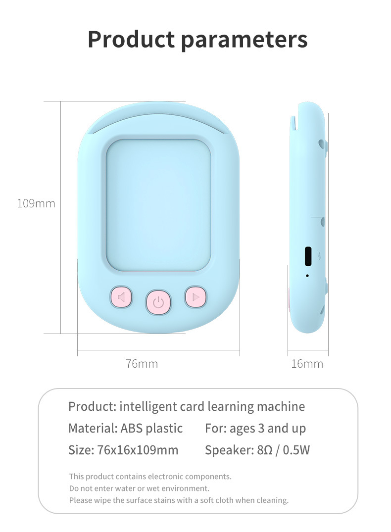 Montessori Language Learning Pocket Speech Therapy Autism Playthings Sensory Educational Talking Flash Cards with 112 Cards