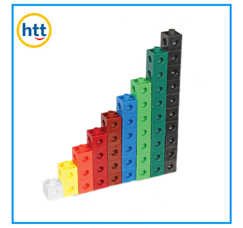 100PCS 10 Colors Multilink Linking Cubes Educational Toy Plastic Kid Toy Mathematics Games Puzzle Toys