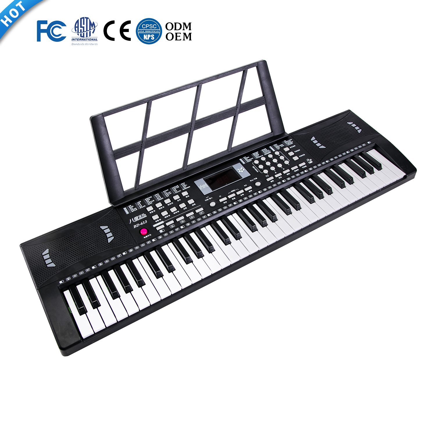 Toy Music Keyboard 61 Keys Digital Keyboard Electronic Organ Toy Musical Instruments Portable Microphone Keyboard On Sale