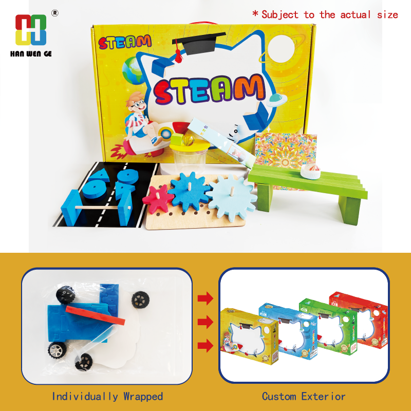 Custom OEM Educational Science Experiment Set Safe EVA Wood Blocks Preschool STEM Toys for Kids L2