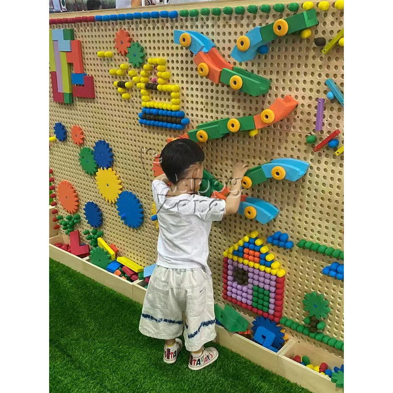 Wholesale Interactive Large Puzzle EVA Building Blocks Panel Indoor Playground Wooden Wall Kindergarten Early Education Play Toy