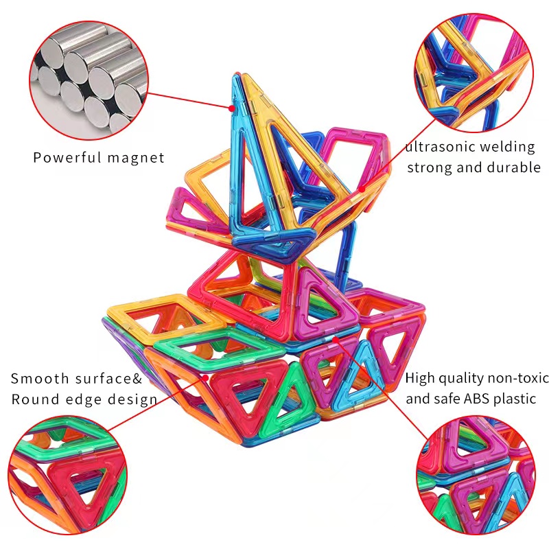 Magnetic Tiles Science Custom Gift Educational Building Block Toys for Kids