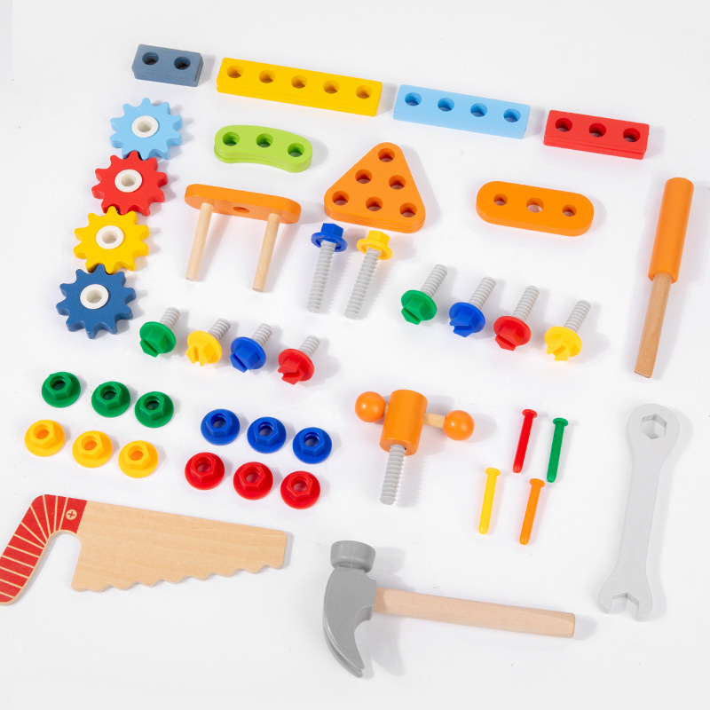 Montessori STEM Educational Pretend Play Toys 5-7 Years Kids Learning Wooden Garden Tool Electronic Toy Set Color Box Unisex BNT