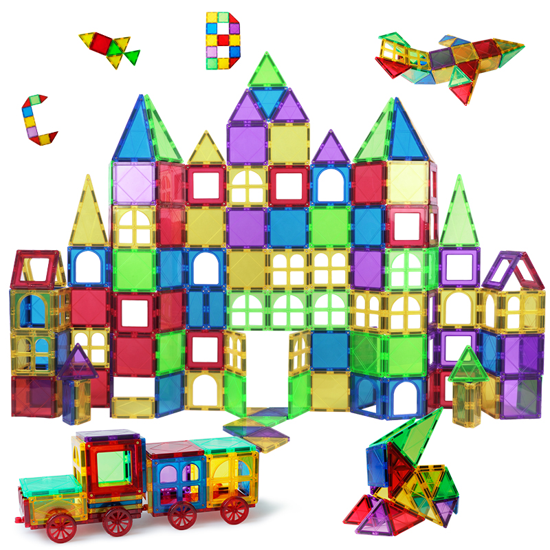 Kids Magnetic Tiles 100 Pcs Building Blocks Colorful 120 Pcs Magnet Magnetic Building Block Magnetic Tiles For Kid