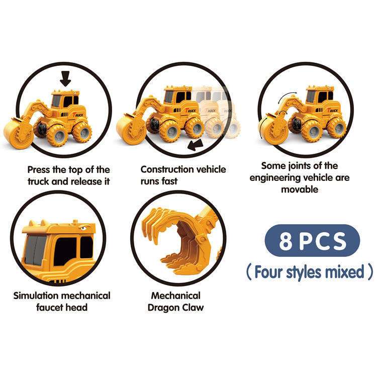 Wholesale Plastic Construction Engineering Car &amp; Bulldozer Sliding Friction Toy for Children Over 2 Years