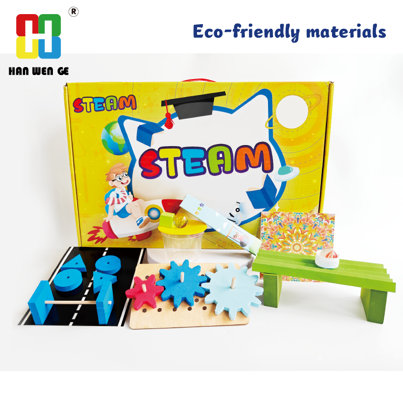 Custom OEM Educational Science Experiment Set Safe EVA Wood Blocks Preschool STEM Toys for Kids L2