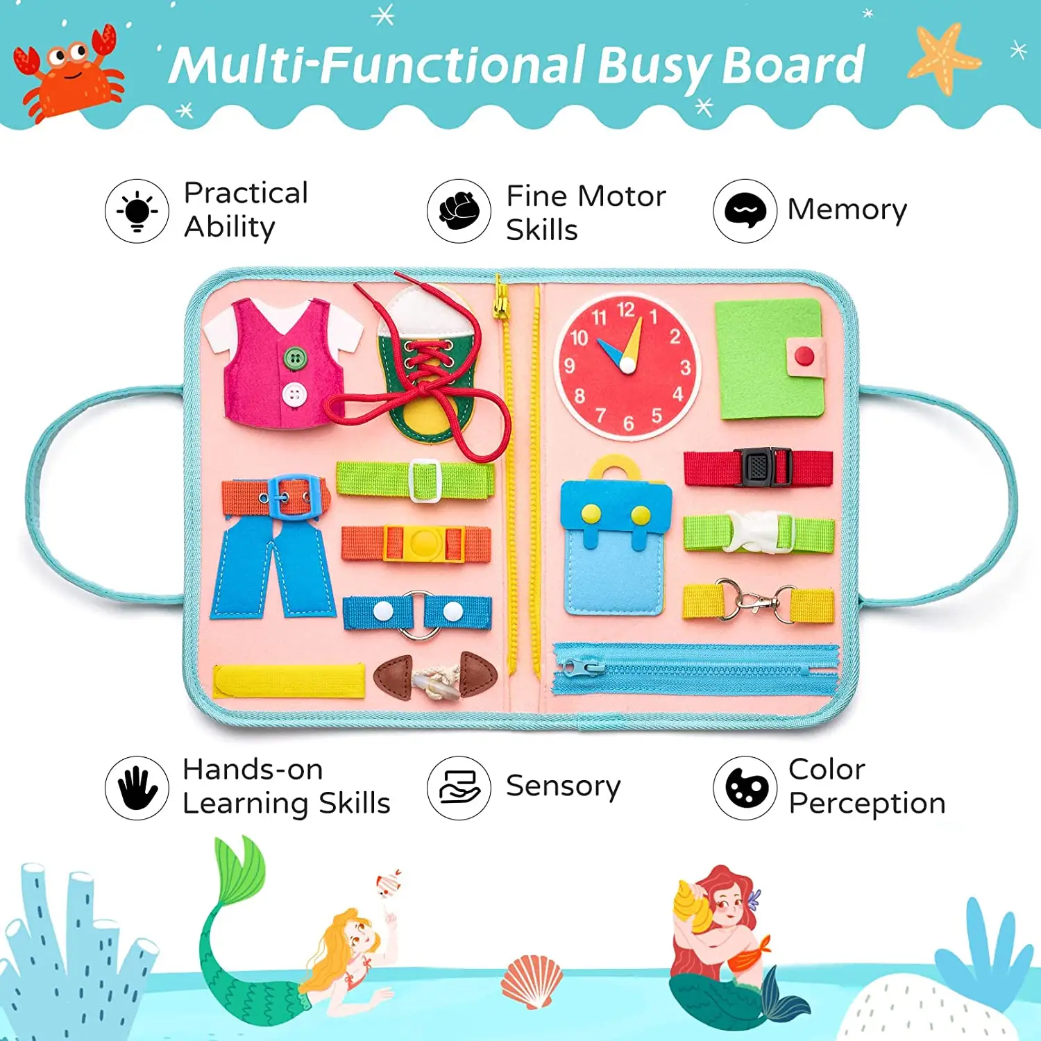 In Stock Montessori Toys for Toddler Early Education Felt Busy Boards Quiet Book