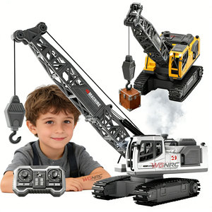WGNRC E4 1/20 Scale Engineering Truck Crane Model Toys 12 Channel Remote Control Rc Tower Crane Toys Rc Construction Crane Toys