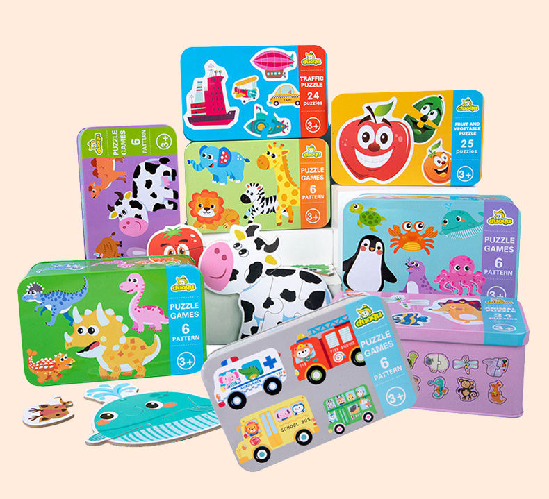 Customized 3-in-1 Magnet 3D Puzzle Book Unisex Montessori Educational DIY Wood Toy Kit Paper Jouet Enfant Kids Toy For Boys