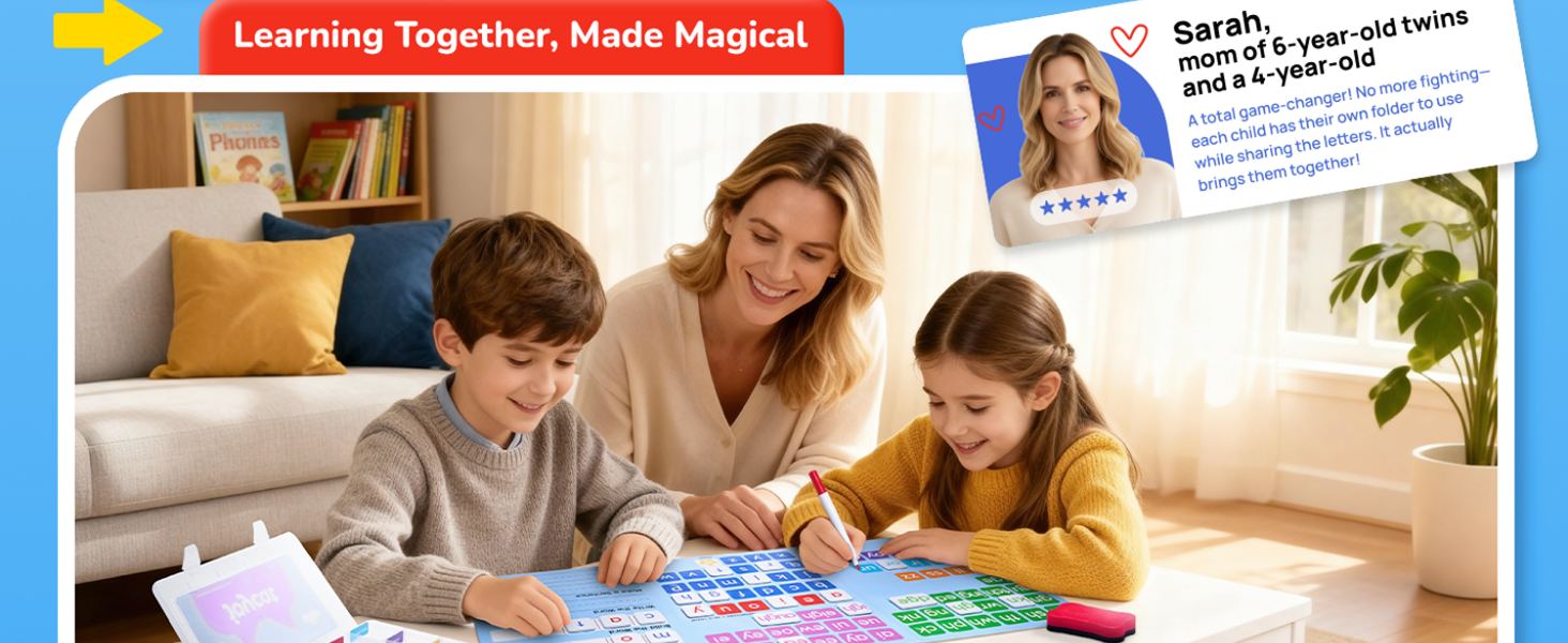 Magnetic Phonics Tiles Detail 1