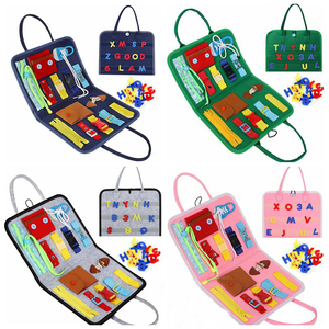 2022 Hot Sale Toddler Felt Busy Board/Montessori Sensory Activity Board for 2-4 5-7 Years Develops Basic Skills Polyester