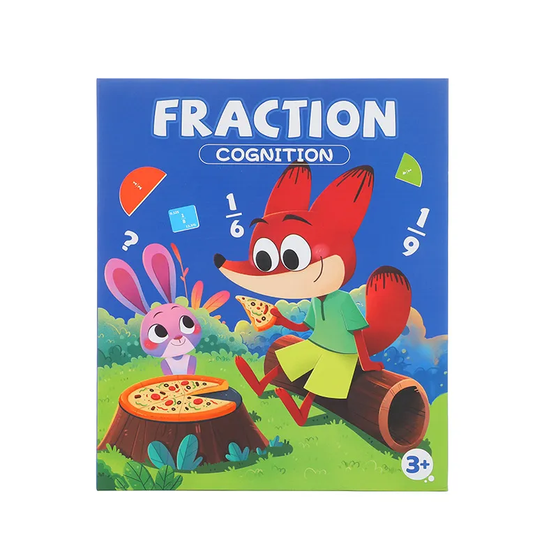 Cross-Border Fraction Learning Magnetic Book, a Thinking Skills Training Tool for Elementary School Mathematics, a Children's Educational and Scientific Toy.