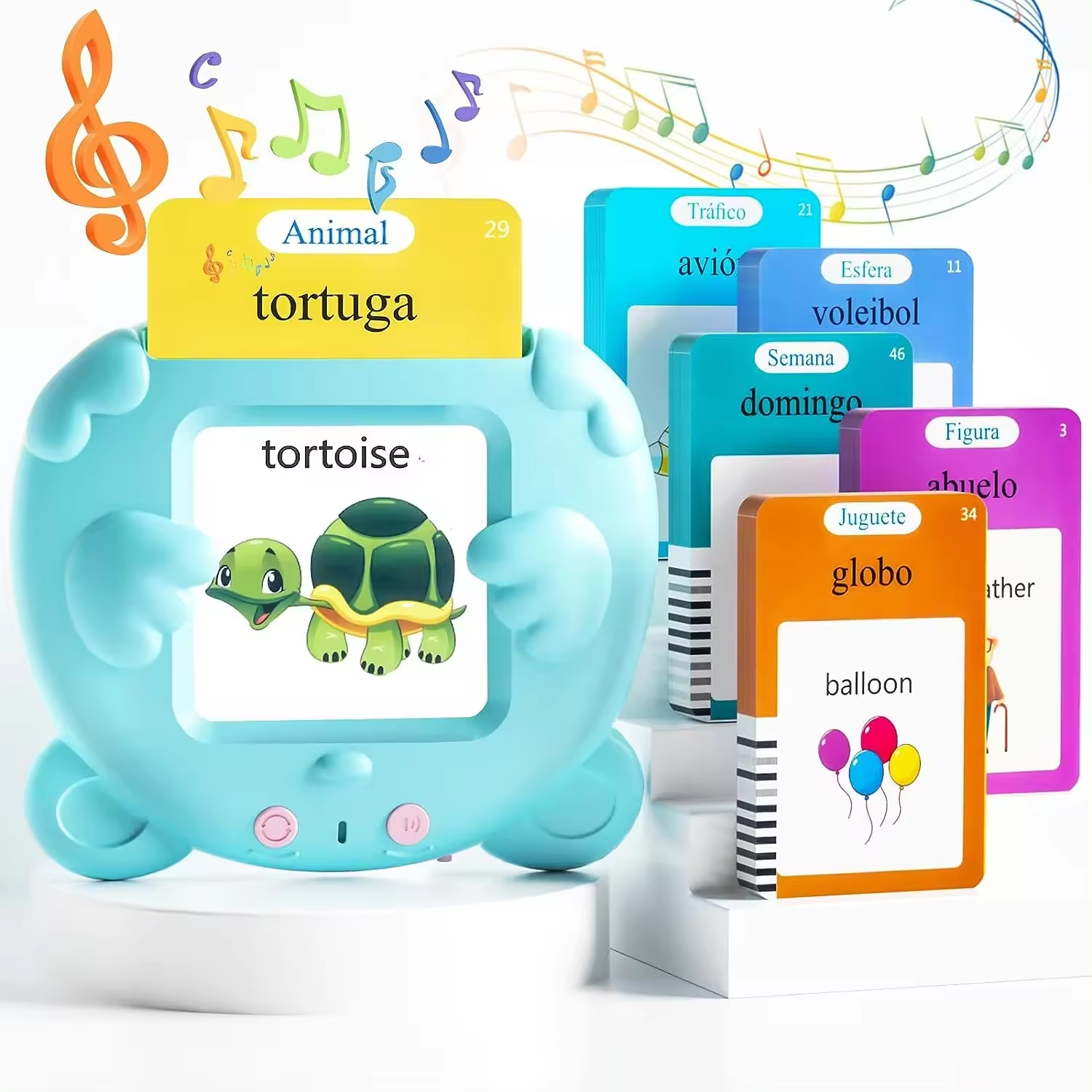 OEM Korean Bilingual Phonics Talking Flashcards 510 Words Speech Educational Game Language Card Reader Toys for Children 3 to 6